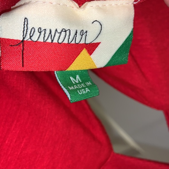 Fevour Red Dress with Peplum Bottom - Picture 7 of 13